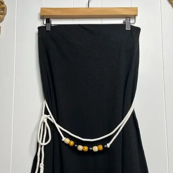 Free People dress maxi cotton belted strapless - Picture 6 of 7